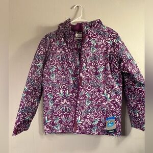 Columbia Kids Raincoat - Purple and Teal Floral
